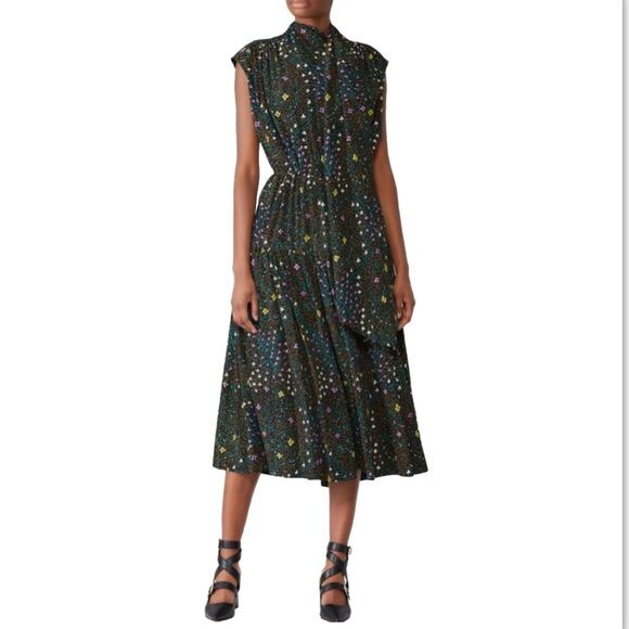 Joseph Ines Hofmann Copenhagen Silk Floral Print Dress Size 42 - Picture 2 of 6